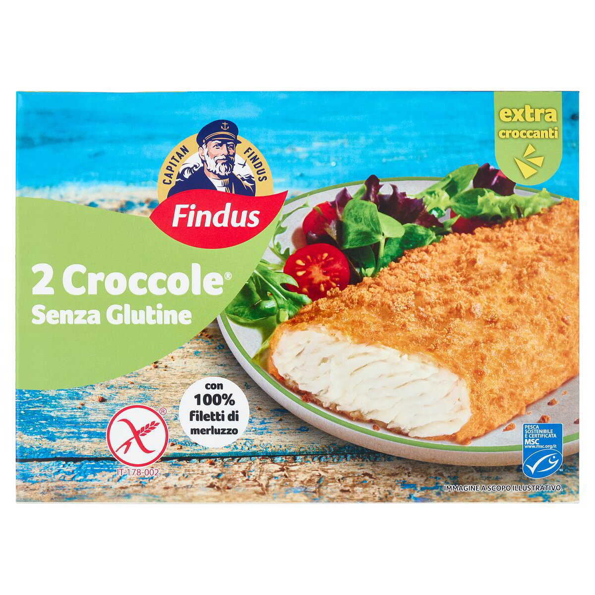 Findus Cod Capitan Findus 2 Croccole Senza Glutine con 100% Filetti di Merluzzo ...