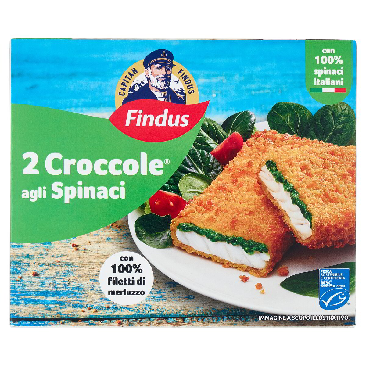 Findus Cod Capitan Findus 2 Croccole agli Spinaci con 100% Filetti di Merluzzo 200 ...